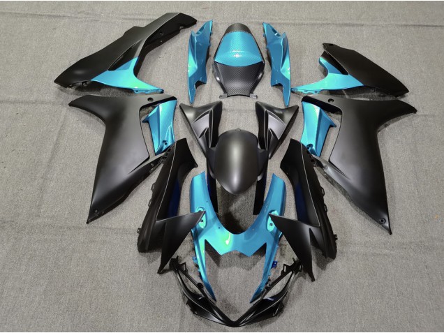 Hellblau & Matt Schwarz 2011-2024 Suzuki GSXR 600-750 Motorrad Verkleidungen Hellblau & Matt Schwarz 2011-2024 Suzuki GSXR 600-750 Motorrad Verkleidungen
