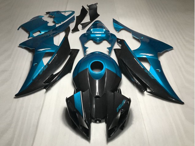 Hellblau Mit Kohlefaser Stil 2008-2016 Yamaha R6 Motorrad Verkleidungen Hellblau Mit Kohlefaser Stil 2008-2016 Yamaha R6 Motorrad Verkleidungen