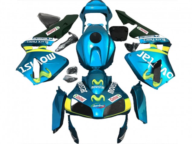Hellblau Movistar 2003-2004 Honda CBR600RR Motorrad Verkleidungen Hellblau Movistar 2003-2004 Honda CBR600RR Motorrad Verkleidungen