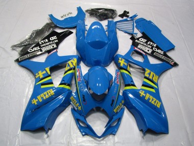 Hellblau Rizla 2007-2008 Suzuki GSXR 1000 Motorrad Verkleidungen