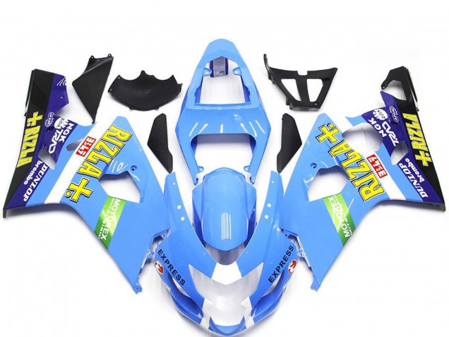 Hellblau Rizla Stil 2004-2005 Suzuki GSXR 600-750 Motorrad Verkleidungen Hellblau Rizla Stil 2004-2005 Suzuki GSXR 600-750 Motorrad Verkleidungen