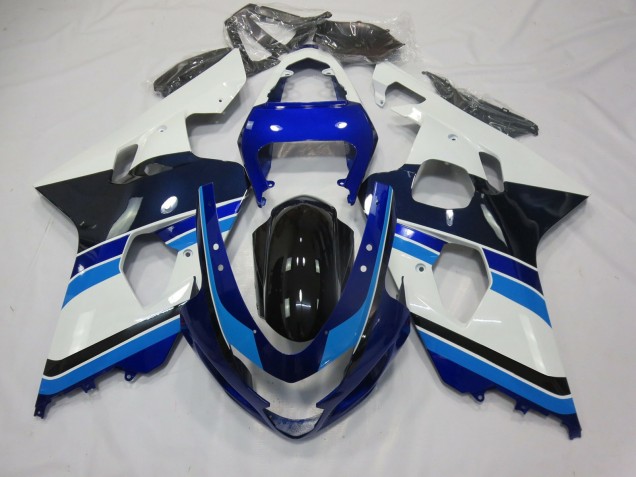 Hellblau Weiß & Schwarz 2004-2005 Suzuki GSXR 600-750 Motorrad Verkleidungen Hellblau Weiß & Schwarz 2004-2005 Suzuki GSXR 600-750 Motorrad Verkleidungen