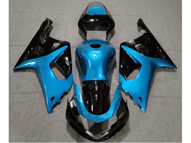 Hellblau & Schwarz Glänzend 2001-2003 Suzuki GSXR 600-750 Motorrad Verkleidungen Hellblau & Schwarz Glänzend 2001-2003 Suzuki GSXR 600-750 Motorrad Verkleidungen