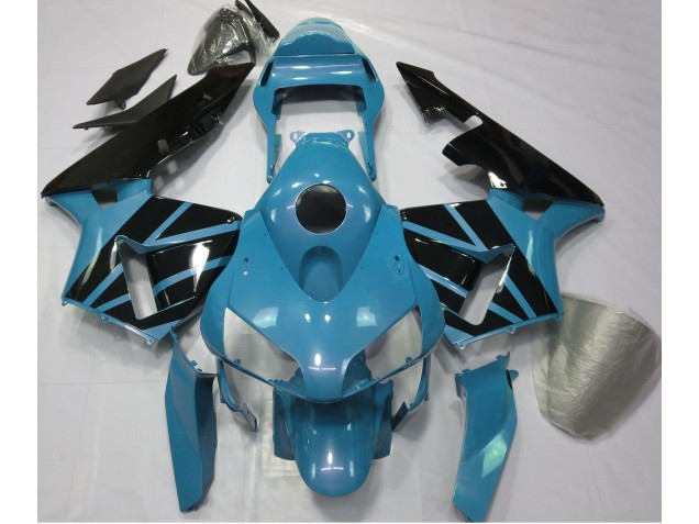 Hellblau & Schwarz Glänzend 2003-2004 Honda CBR600RR Motorrad Verkleidungen Hellblau & Schwarz Glänzend 2003-2004 Honda CBR600RR Motorrad Verkleidungen