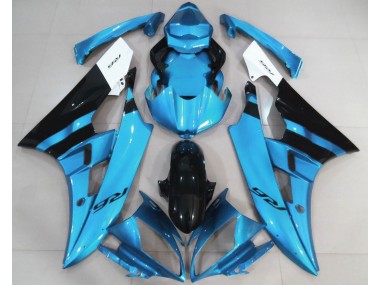 Hellblau & Schwarz Glänzend 2006-2007 Yamaha R6 Motorrad Verkleidungen