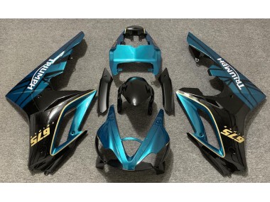 Hellblau & Schwarz Glänzend 2009-2012 Triumph Daytona 675 Motorrad Verkleidungen