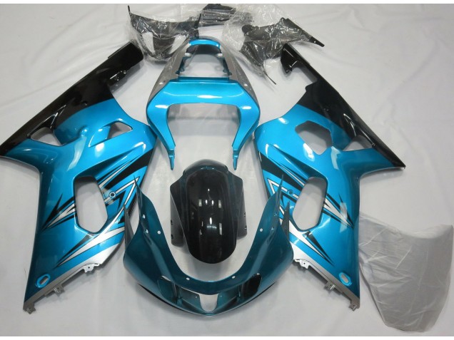 Hellblau & Silber 2001-2003 Suzuki GSXR 600-750 Motorrad Verkleidungen Hellblau & Silber 2001-2003 Suzuki GSXR 600-750 Motorrad Verkleidungen