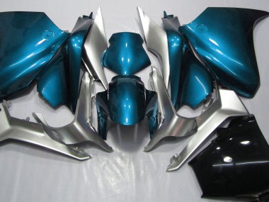 Hellblau & Silber 2010-2013 Honda VFR1200 Motorrad Verkleidungen