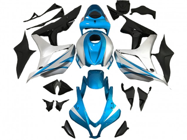 Hellblau & Silber OEM Stil 2007-2008 Honda CBR600RR Motorrad Verkleidungen