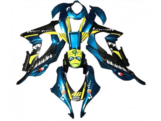 Hellblauer Hai 2016-2019 Kawasaki ZX10R Motorrad Verkleidungen