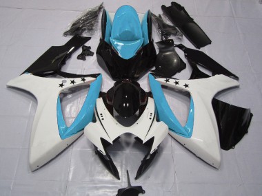 Hellblauer Stern 2006-2007 Suzuki GSXR 600-750 Motorrad Verkleidungen