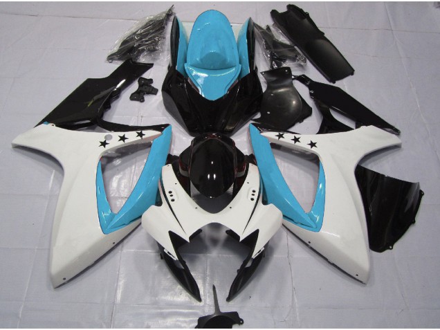 Hellblauer Stern 2006-2007 Suzuki GSXR 600-750 Motorrad Verkleidungen Hellblauer Stern 2006-2007 Suzuki GSXR 600-750 Motorrad Verkleidungen