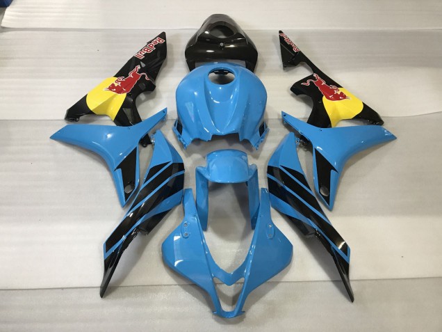 Hellblaurot Bull 2007-2008 Honda CBR600RR Motorrad Verkleidungen Hellblaurot Bull 2007-2008 Honda CBR600RR Motorrad Verkleidungen