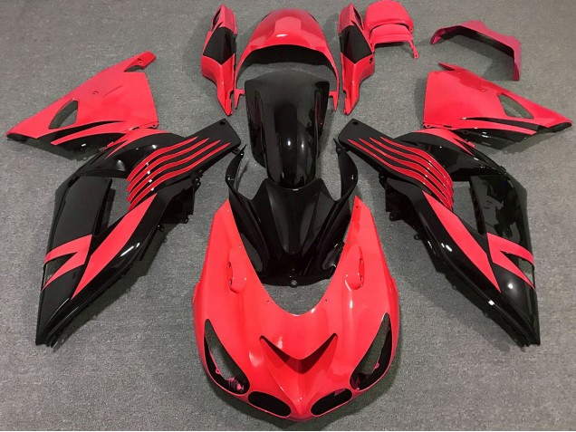 Helles Rot 2006-2011 Kawasaki ZX14R Motorrad Verkleidungen Helles Rot 2006-2011 Kawasaki ZX14R Motorrad Verkleidungen