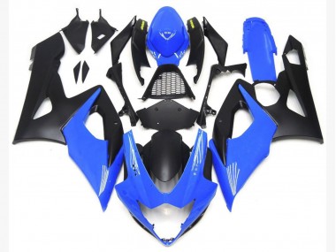 Hellglänzendes Blau & Matt Schwarz Unten 2005-2006 Suzuki GSXR 1000 Motorrad Verkleidungen