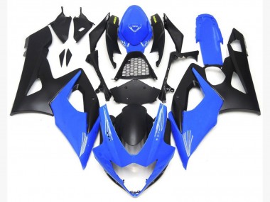 Hellglänzendes Blau & Matt Schwarz Unten 2005-2006 Suzuki GSXR 1000 Motorrad Verkleidungen