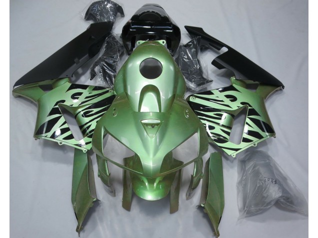 Hellgrün Flamme 2005-2006 Honda CBR600RR Motorrad Verkleidungen Hellgrün Flamme 2005-2006 Honda CBR600RR Motorrad Verkleidungen