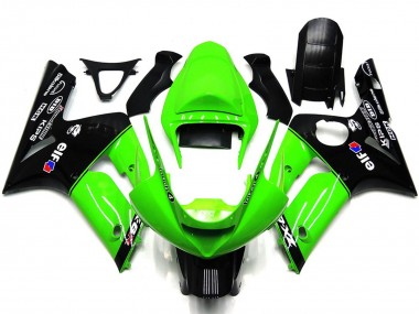 Hellgrün & Schwarz Elf 2003-2004 Kawasaki ZX6R Motorrad Verkleidungen