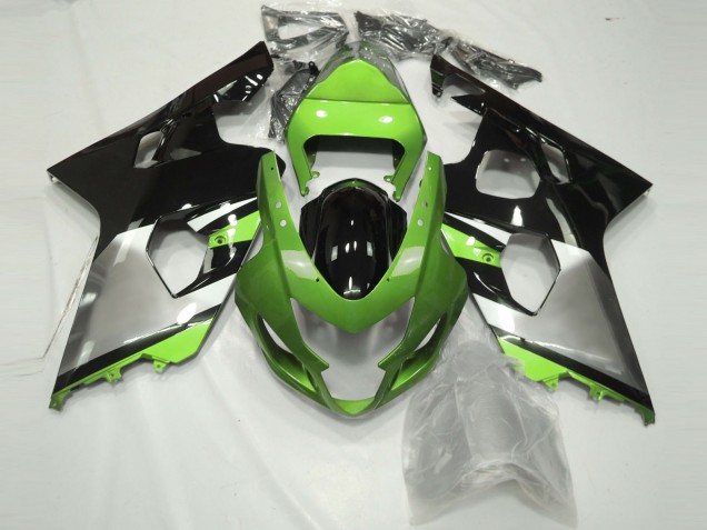 Hellgrün Silber & Schwarz 2004-2005 Suzuki GSXR 600-750 Motorrad Verkleidungen Hellgrün Silber & Schwarz 2004-2005 Suzuki GSXR 600-750 Motorrad Verkleidungen
