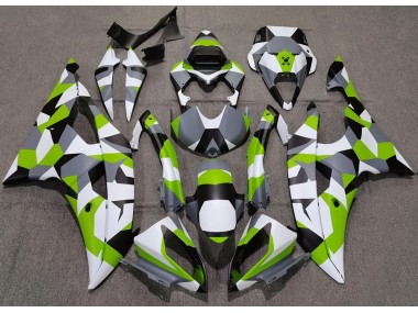 Hellgrün Tarnung Einfarbig 2008-2016 Yamaha R6 Motorrad Verkleidungen