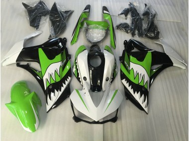 Hellgrüner & Weißer Hai 2015-2018 Yamaha R3 Motorrad Verkleidungen