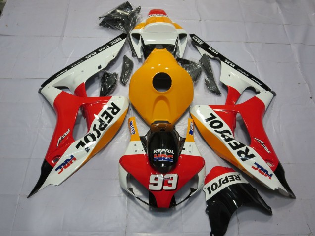 Hellorangeweiß Repsol 2006-2007 Honda CBR1000RR Motorrad Verkleidungen Hellorangeweiß Repsol 2006-2007 Honda CBR1000RR Motorrad Verkleidungen