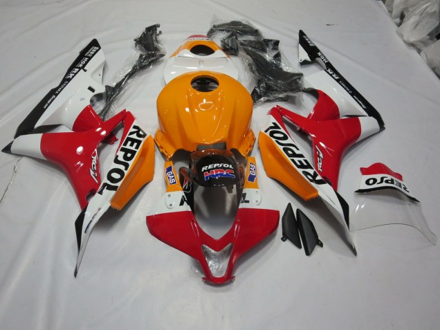 Hellorange & Weiß Repsol 2007-2008 Honda CBR600RR Motorrad Verkleidungen Hellorange & Weiß Repsol 2007-2008 Honda CBR600RR Motorrad Verkleidungen
