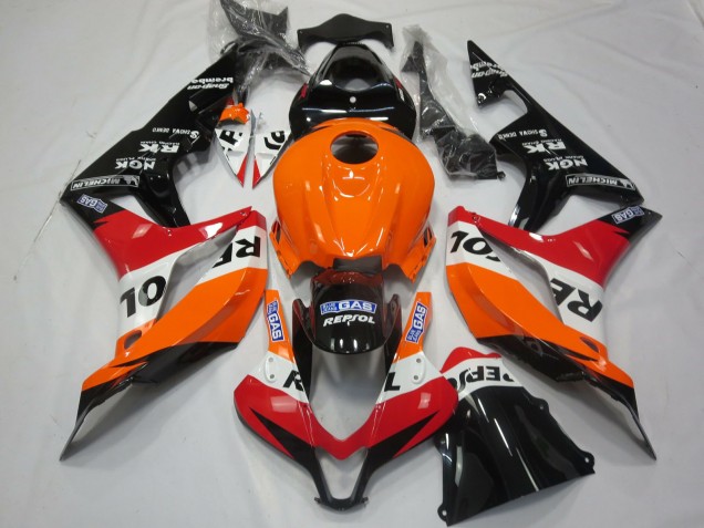 Hellorange Repsol 2007-2008 Honda CBR600RR Motorrad Verkleidungen Hellorange Repsol 2007-2008 Honda CBR600RR Motorrad Verkleidungen
