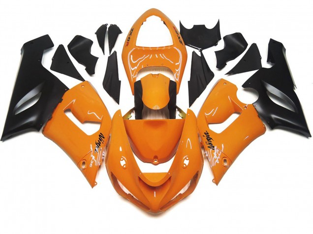 Hellorange & Schwarz 2005-2006 Kawasaki ZX6R Motorrad Verkleidungen Hellorange & Schwarz 2005-2006 Kawasaki ZX6R Motorrad Verkleidungen
