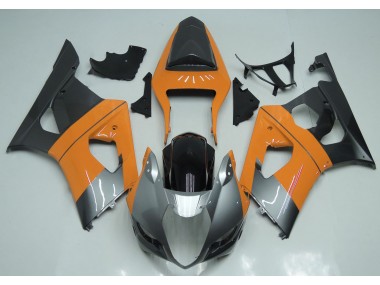 Hellorange Silber & Schwarz 2003-2004 Suzuki GSXR 1000 Motorrad Verkleidungen