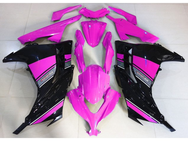 Hot Pink & Schwarz 2013-2018 Kawasaki Ninja 300 Motorrad Verkleidungen Hot Pink & Schwarz 2013-2018 Kawasaki Ninja 300 Motorrad Verkleidungen