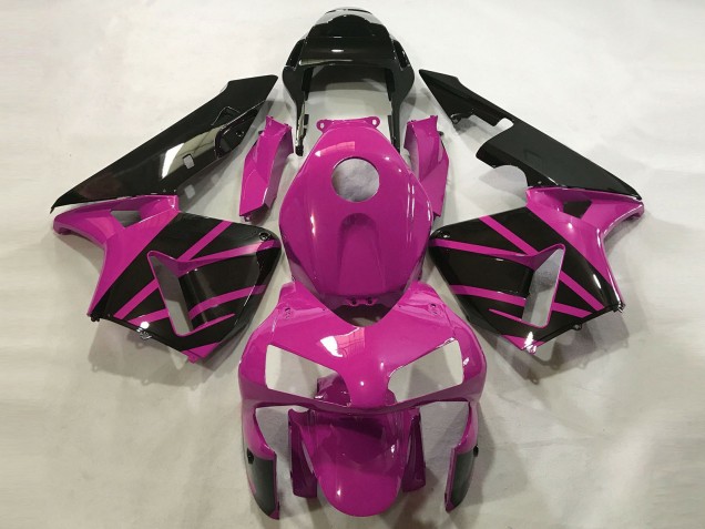 Hot Pink & Schwarz Glänzend 2003-2004 Honda CBR600RR Motorrad Verkleidungen Hot Pink & Schwarz Glänzend 2003-2004 Honda CBR600RR Motorrad Verkleidungen