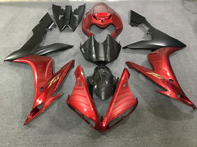 Kastanienbraun & Kohlefaser Stil 2004-2006 Yamaha R1 Motorrad Verkleidungen Kastanienbraun & Kohlefaser Stil 2004-2006 Yamaha R1 Motorrad Verkleidungen