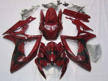 Kastanienbraun Rot 2006-2007 Suzuki GSXR 600-750 Motorrad Verkleidungen
