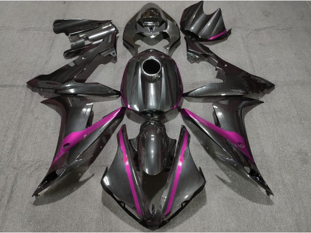 Kohlefaser Stil Mit Pink 2004-2006 Yamaha R1 Motorrad Verkleidungen Kohlefaser Stil Mit Pink 2004-2006 Yamaha R1 Motorrad Verkleidungen