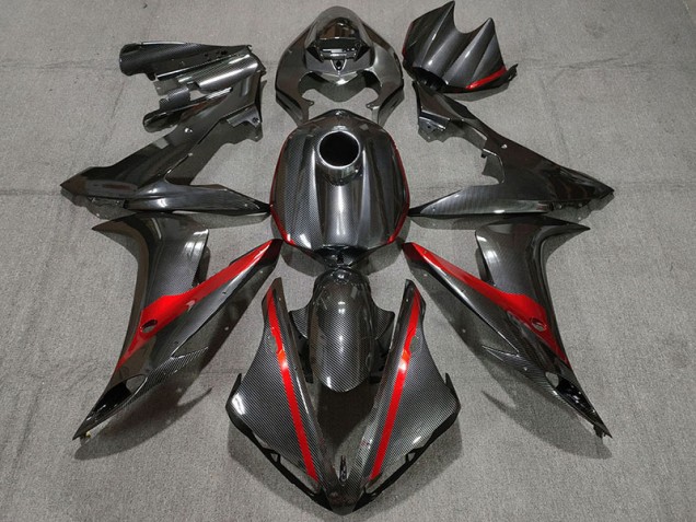 Kohlefaser Stil Mit Rot 2004-2006 Yamaha R1 Motorrad Verkleidungen Kohlefaser Stil Mit Rot 2004-2006 Yamaha R1 Motorrad Verkleidungen