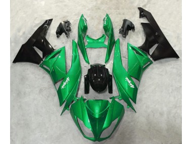 Kräftiges Grün Glänzend 2009-2012 Kawasaki ZX6R Motorrad Verkleidungen