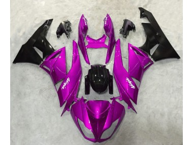 Kräftiges Pink Glänzend 2009-2012 Kawasaki ZX6R Motorrad Verkleidungen