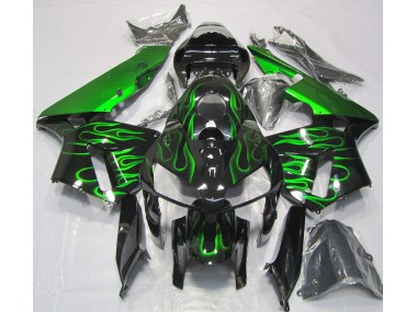 Leuchtend Grün Flamme 2005-2006 Honda CBR600RR Motorrad Verkleidungen