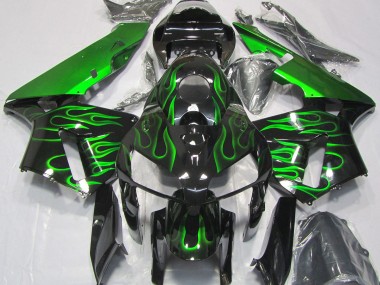 Leuchtend Grün Flamme 2005-2006 Honda CBR600RR Motorrad Verkleidungen