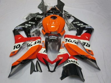 Leuchtend Orange Repsol 2007-2008 Honda CBR600RR Motorrad Verkleidungen