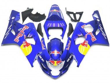 Leuchtendes Blau Rot Bull Stil 2004-2005 Suzuki GSXR 600-750 Motorrad Verkleidungen