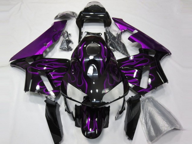 Lila Flamme 2003-2004 Honda CBR600RR Motorrad Verkleidungen Lila Flamme 2003-2004 Honda CBR600RR Motorrad Verkleidungen