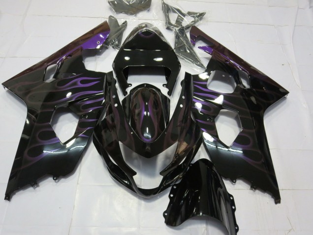 Lila Flamme 2004-2005 Suzuki GSXR 600-750 Motorrad Verkleidungen Lila Flamme 2004-2005 Suzuki GSXR 600-750 Motorrad Verkleidungen