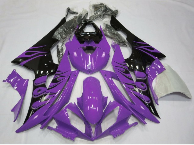 Lila Flamme-Stil 2008-2016 Yamaha R6 Motorrad Verkleidungen Lila Flamme-Stil 2008-2016 Yamaha R6 Motorrad Verkleidungen