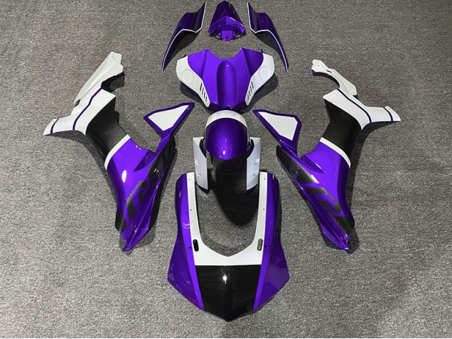 Lila & Kohlefaser Akzente 2015-2019 Yamaha R1 Motorrad Verkleidungen Lila & Kohlefaser Akzente 2015-2019 Yamaha R1 Motorrad Verkleidungen