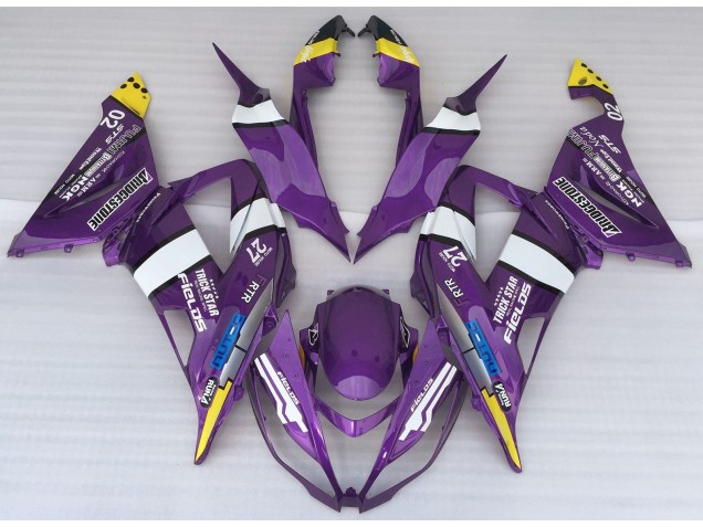 Lila Logostil 2013-2018 Kawasaki ZX6R Motorrad Verkleidungen Lila Logostil 2013-2018 Kawasaki ZX6R Motorrad Verkleidungen