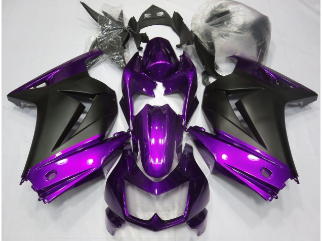 Lila & Matt Schwarz 2008-2012 Kawasaki Ninja 250 Motorrad Verkleidungen Lila & Matt Schwarz 2008-2012 Kawasaki Ninja 250 Motorrad Verkleidungen