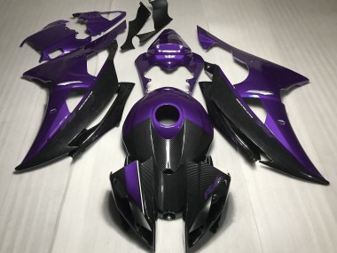 Lila Mit Carbonfaser-Stil 2008-2016 Yamaha R6 Motorrad Verkleidungen