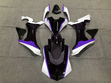 Lila-Schwarz-Weiß 2015-2019 Yamaha R1 Motorrad Verkleidungen